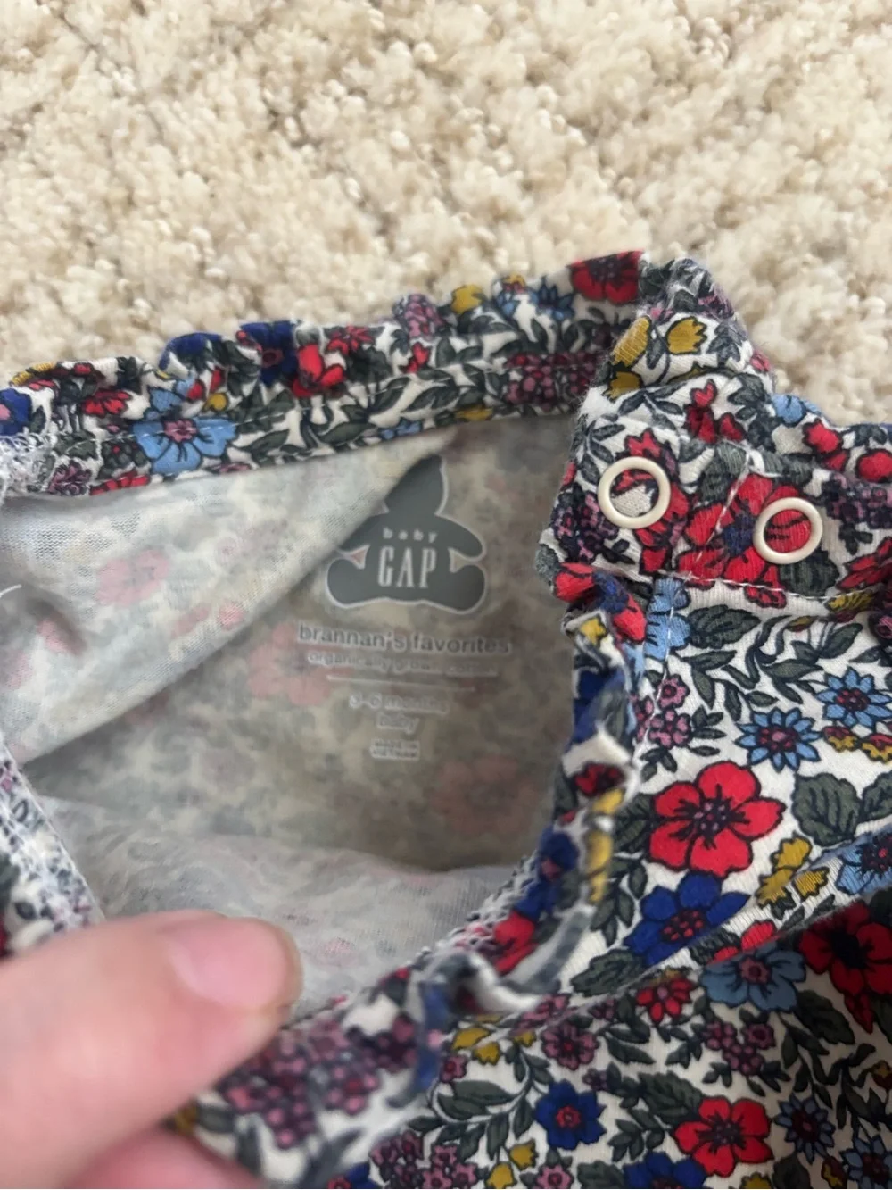 Baby Gap Floral and Striped Two-Piece Outfit Bundle 3:6 months- Navy, Pink, Red